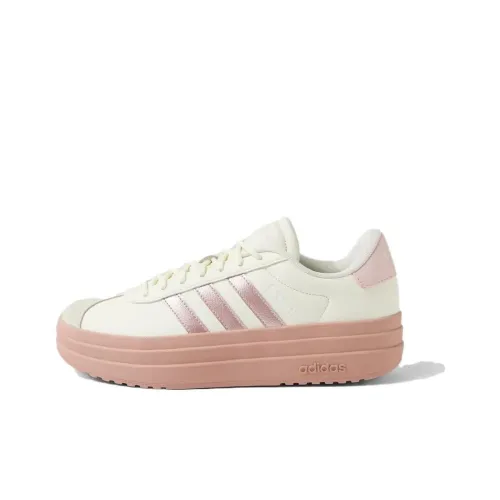 Adidas Vl Court Skateboard Shoes Women's Low-Top Cloud White/Core Black/Miracle Beige