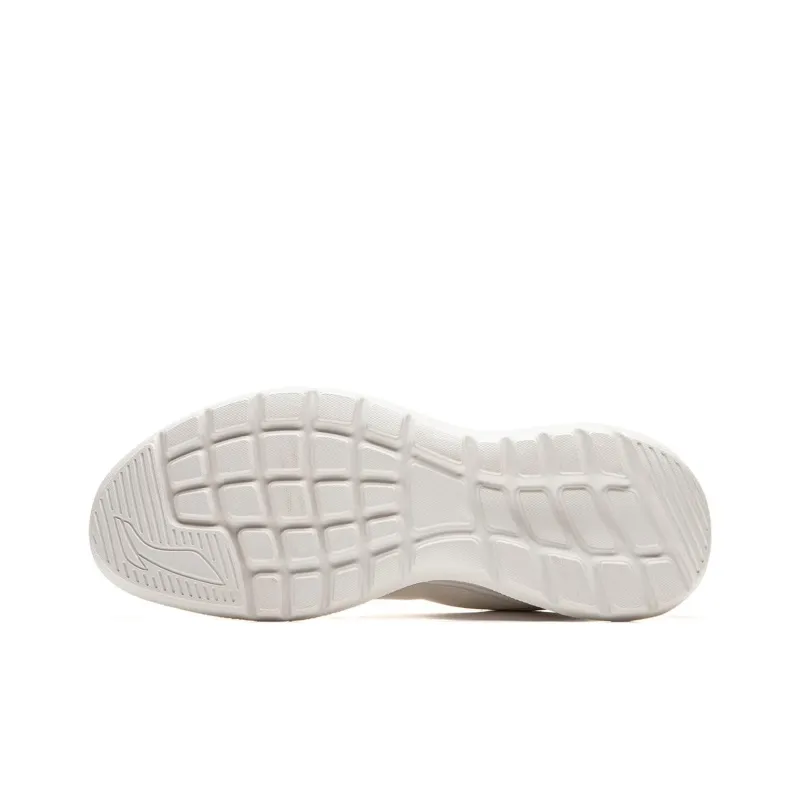 LiNing Feather Non slip Lightweight Low Top Running Shoes Women's Mist White-4