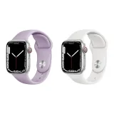 Apple Silicone Strap-Elegant Purple * White