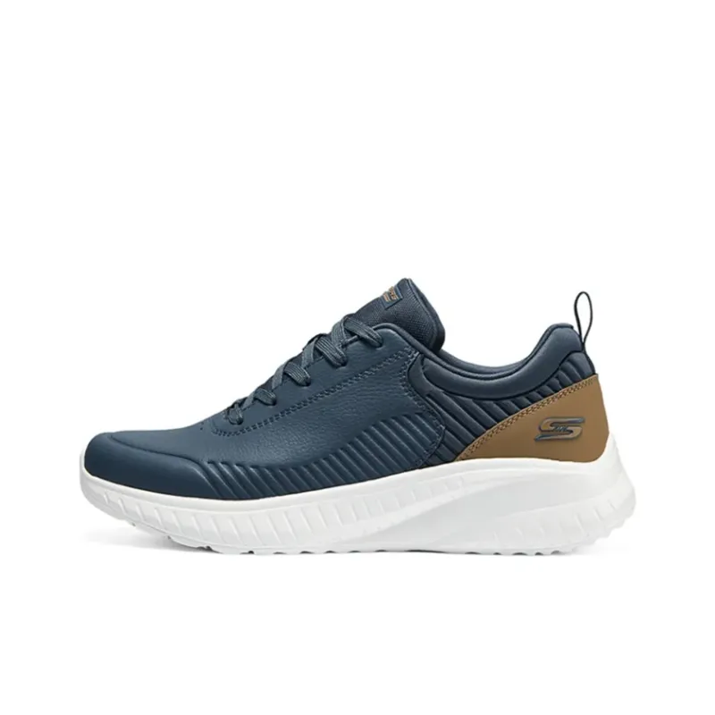 Skechers Cushioning Anti Slip Wear Resistant Breathable Moisture Wicking Low Top Running Shoes Men's Blue-0