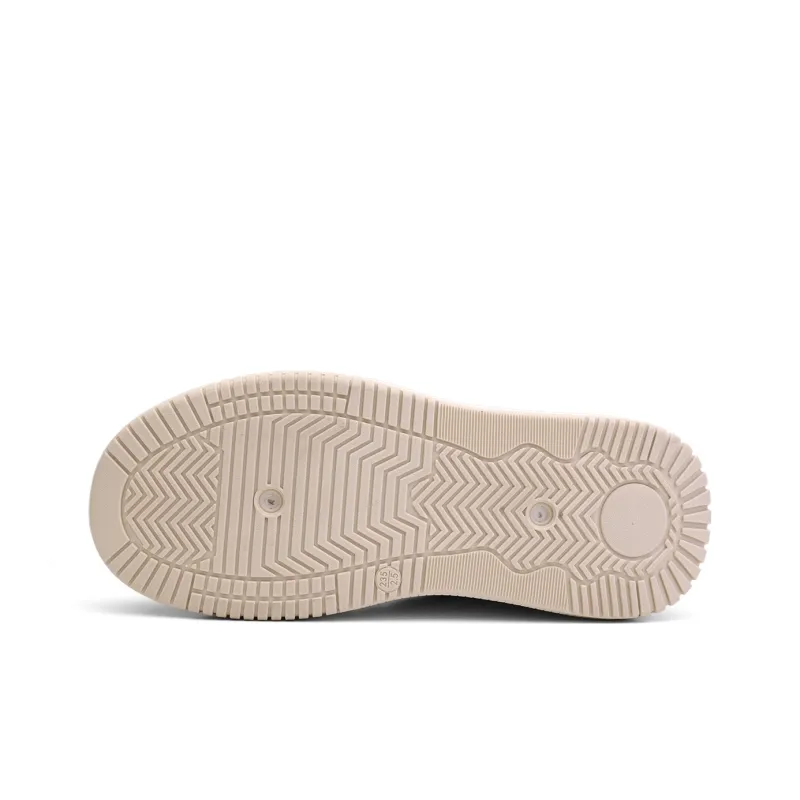 Warrior Small White Shoes Anti-Slip Wear-Resistant Lightweight Breathable Low-Top Skateboard Shoes Women's Beige-5
