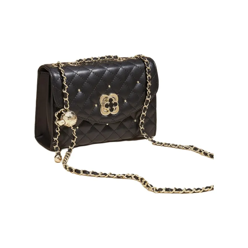Marino Orlandi Synthetic Leather Small Square Bag, Crossbody Bag Women's Black-2