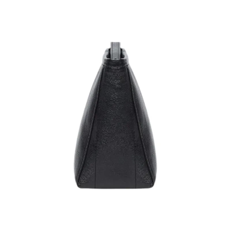 Balenciaga Barbes Leather Clutch Small Size Men's Black-1