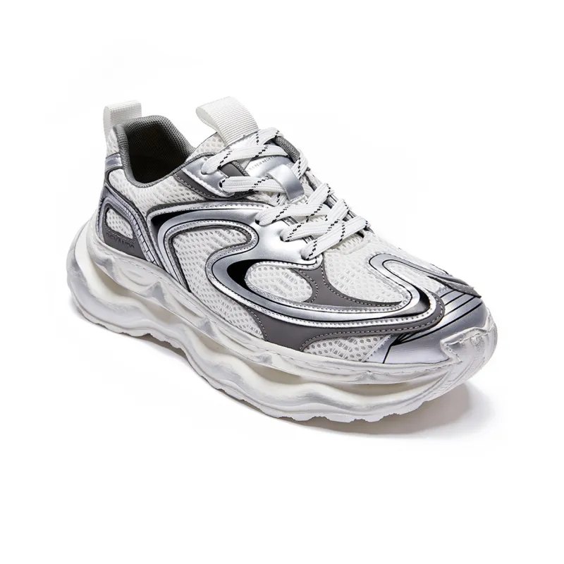 Devanro Cushioned Breathable Moisture Wicking Lightweight Height Increasing Low Top Chunky Sneakers Men's-9
