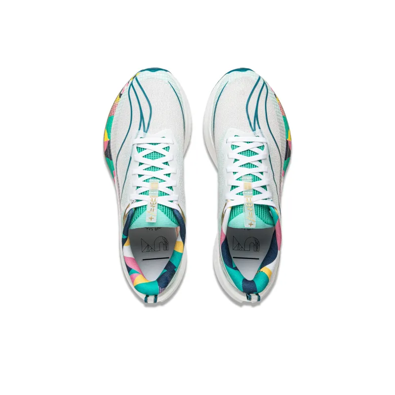 LiNing Red Hare 7 Pro Cushioning Anti Slip And Wear Resistant Low Top Running Shoes Women's White Green-3