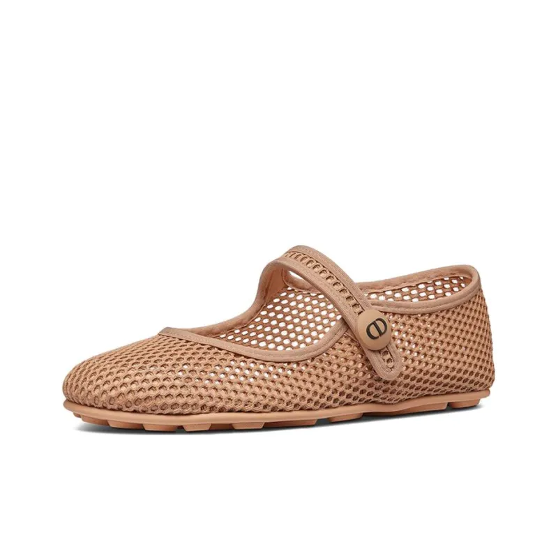 DIOR Enigme Casual Single Shoes Women's Nude-2
