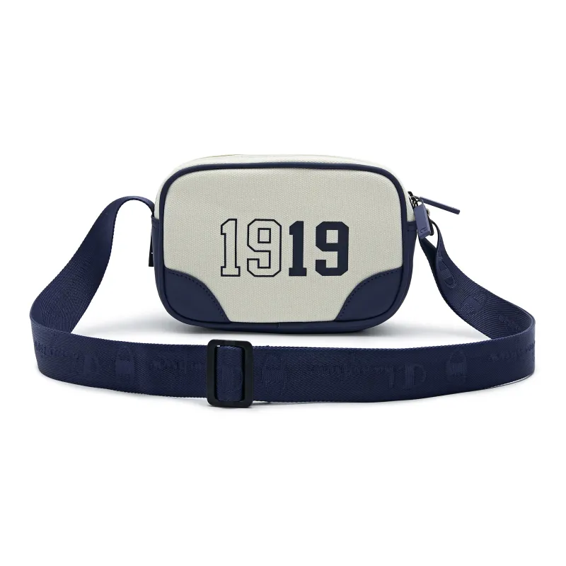 Champion Artificial Leather Crossbody Bag Regular Unisex Dark Blue/Blue/Dark Brown-9