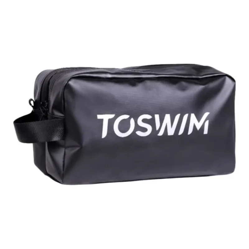 TOSWIM Water Resistant Fabric Swim Bag Unisex Gray/Black-1