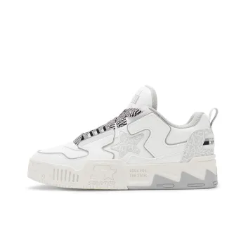 STARTER Vol Anti Slip And Wear Resistant Height Increasing Low Top Skateboard Shoes Women's White Gray