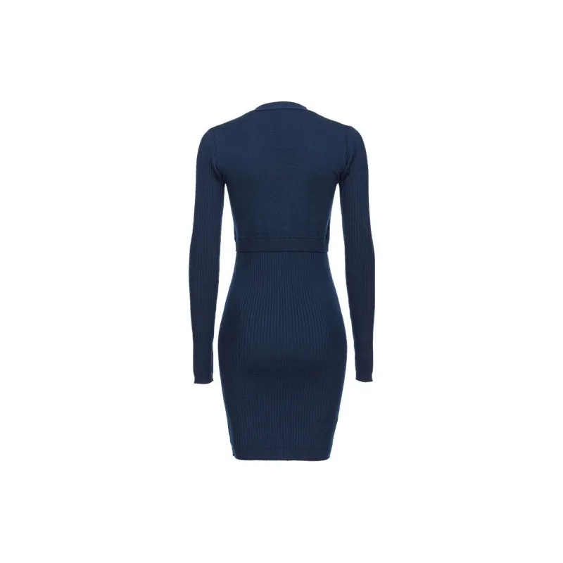 PINKO Long Sleeved V Neck Knitted Dress-1