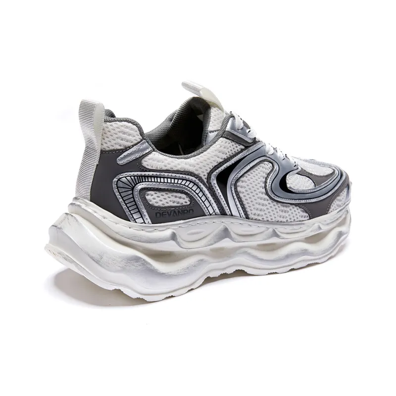 Devanro Cushioned Breathable Moisture Wicking Lightweight Height Increasing Low Top Chunky Sneakers Men's-8