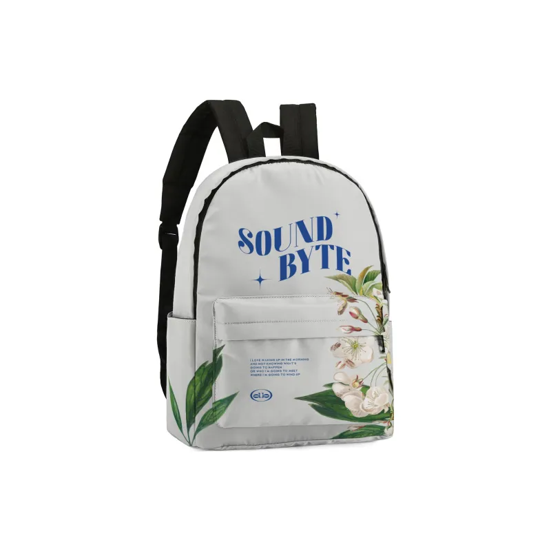 Soundbyte Polyester Backpack Laptop Bag Regular Unisex White-2
