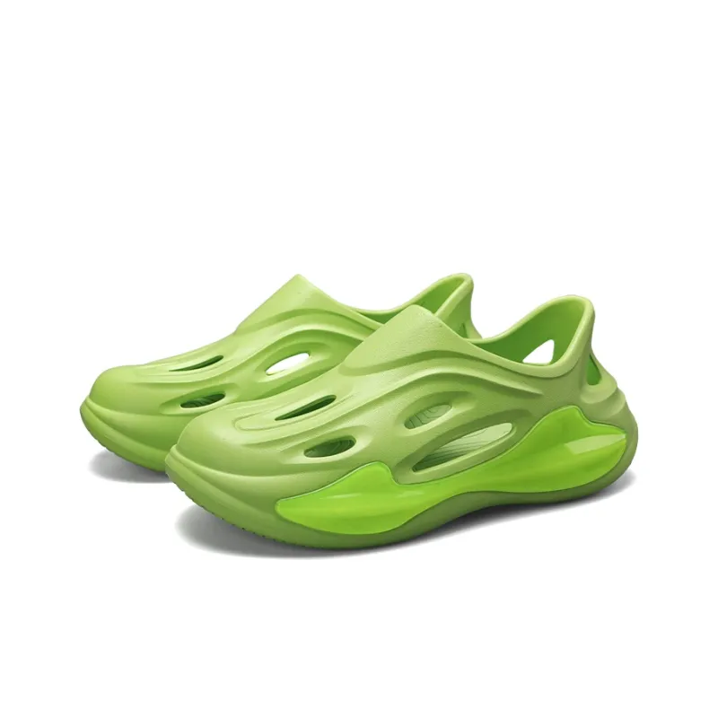 CAOT Jelly Perforated Shoes Series Clogs Unisex Green-3