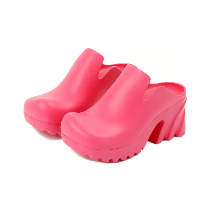 Bottega Veneta Rubber Flash Mules Cranberry Women's-3
