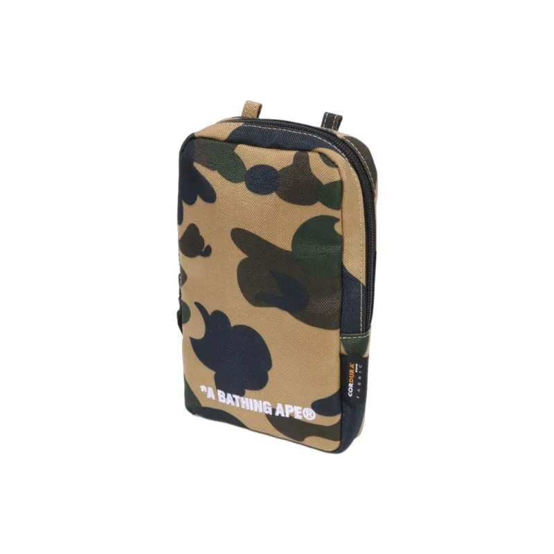 A BATHING APE Polyester Crossbody Bag, Shoulder Bag Regular Men's Green/Yellow-7