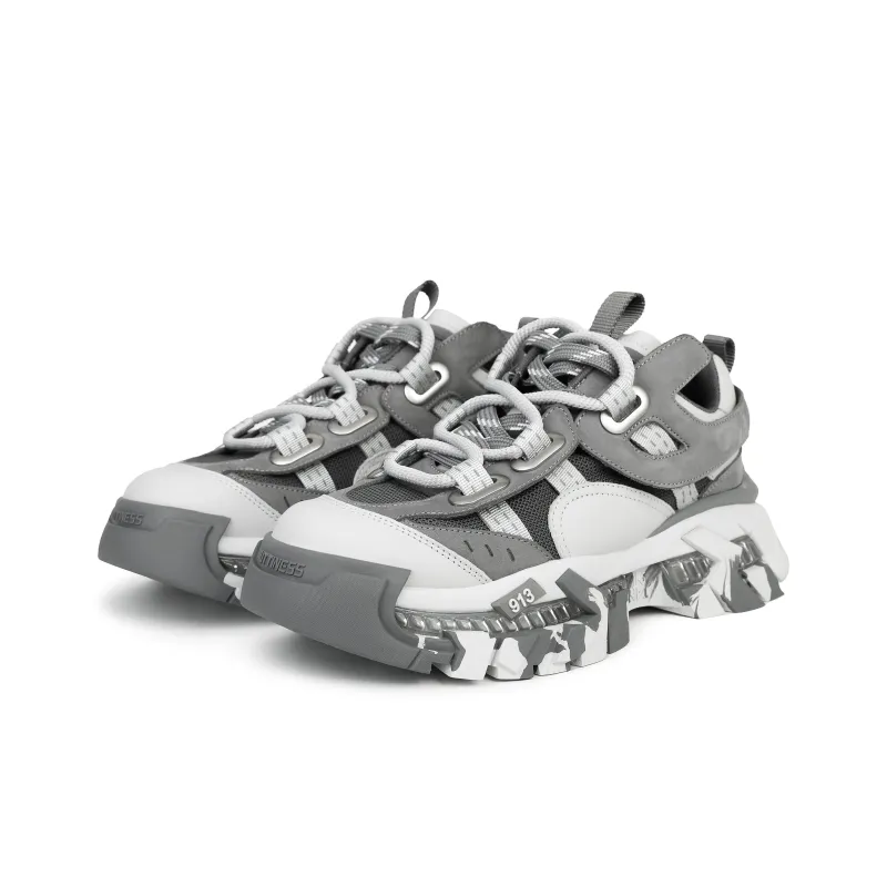 NUTTINESS Ruins Collection Abrasion Resistant Breathable Height Increasing Low Top Chunky Sneakers Unisex-14