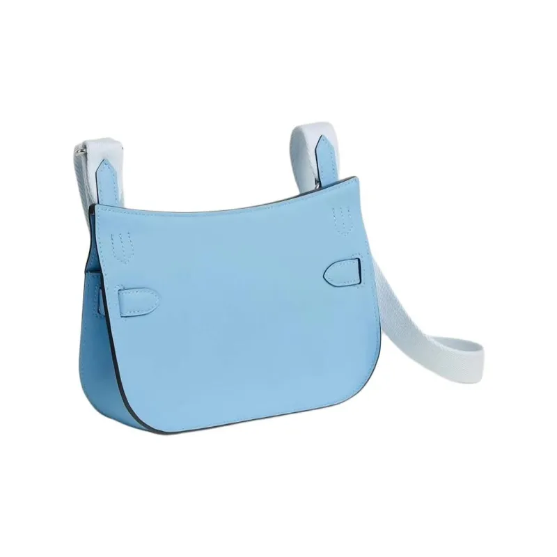 HERMES Jypsiere Swift Calfskin Shoulder Bag Crossbody Bag Mini Women's T0 Haze Blue With Dusty Blue Accents-2