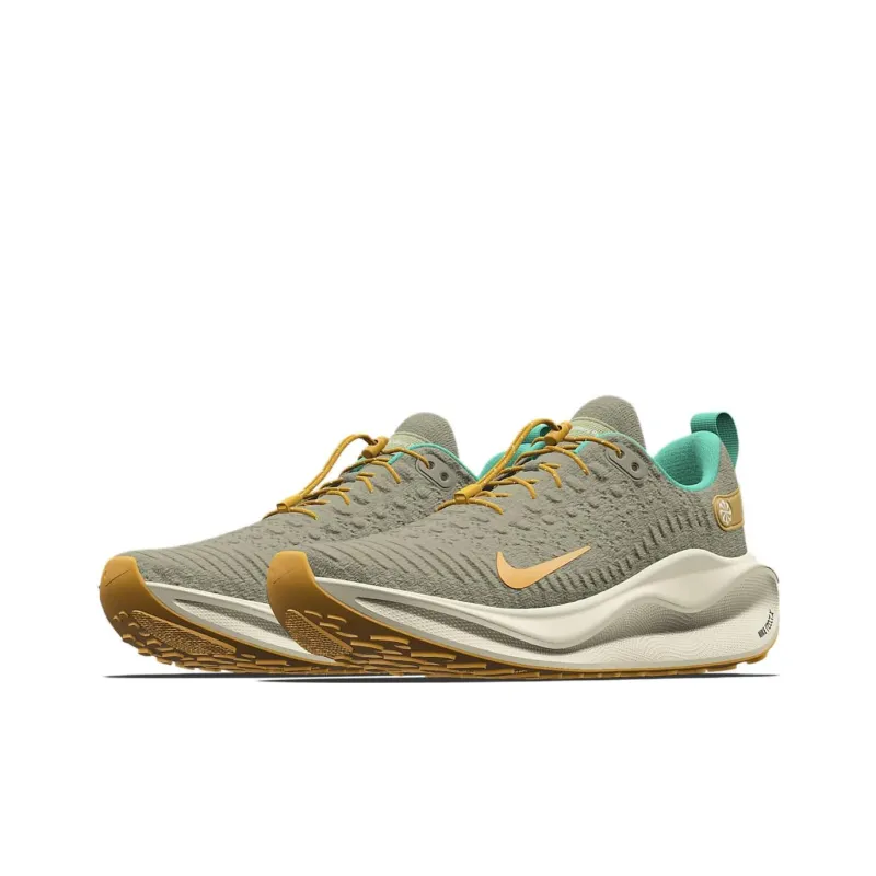Nike React Infinity Run Flyknit 4 Cushioning Wear Resistant Low Top Training Running Shoes Men's Gray Orange-2