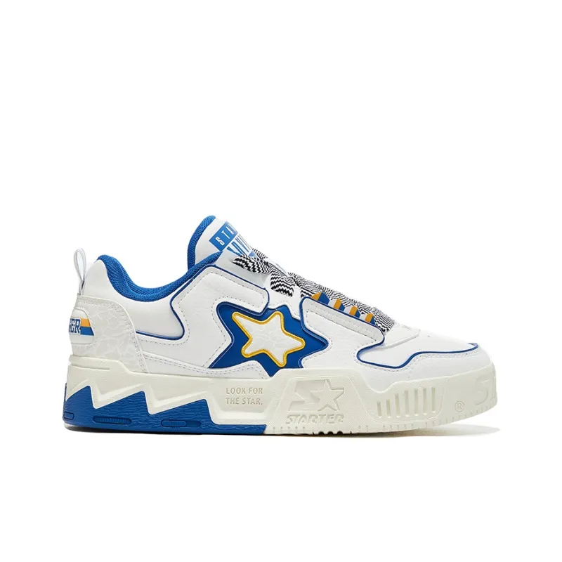 STARTER Vol 90s Low Top Dopamine Dressing Color Block Crackle Women's Blue White-1