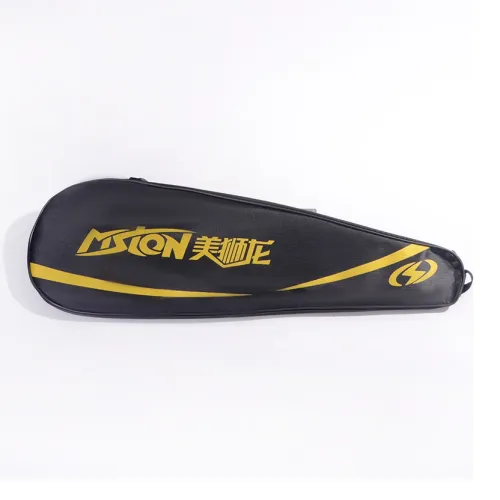Mei Shi Long BAG0003 Badminton Use 2 Pcs Pack Shoulder Bag Black Gold