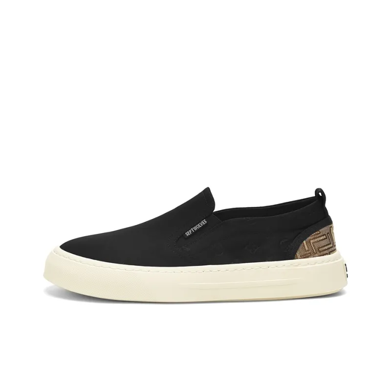SEPTWOLVES Low-Top Canvas Shoes Men's Black-0