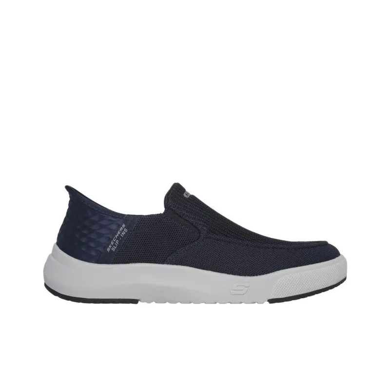 Skechers Slip Ins Slip Ins Technology Anti Slip And Wear Resistant Breathable Low Top Casual Shoes Men's Blue-1
