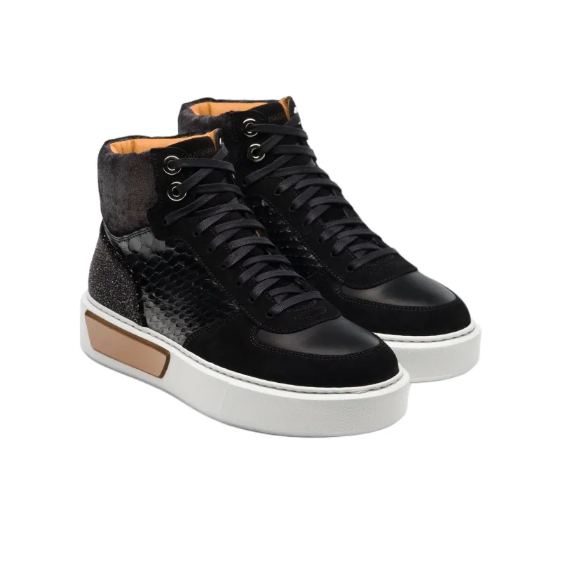 Magnanni Eva High-Top Skateboard Shoes Women's Black-2