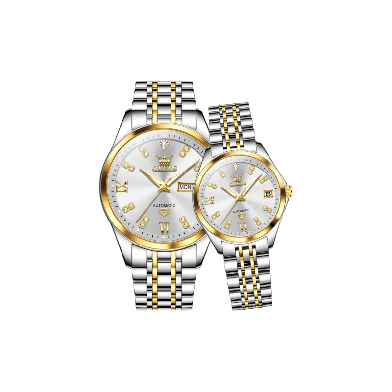 OLEVS Automatic Mechanical Movement Watch Unisex White Dial-8