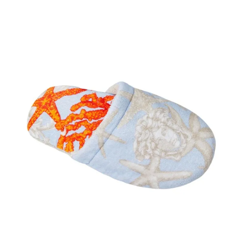 VERSACE Barocco Closed Toe Slippers Unisex Blue-1