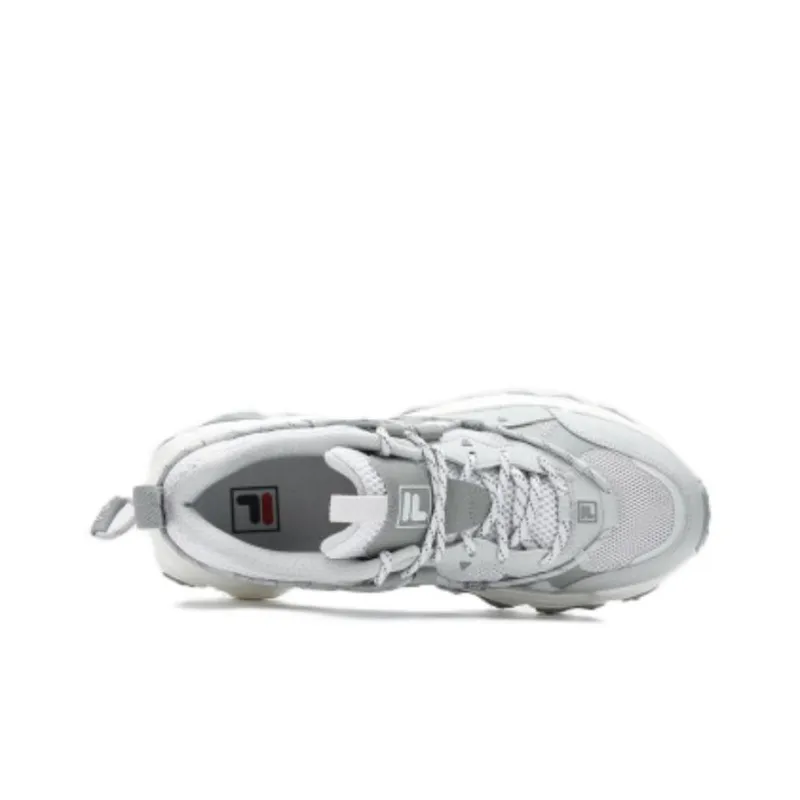 FILA FLUID 5 Anti-Slip And Wear-Resistant Height Increasing Low-Top Casual Shoes Generation 5 Men's Gray White-2
