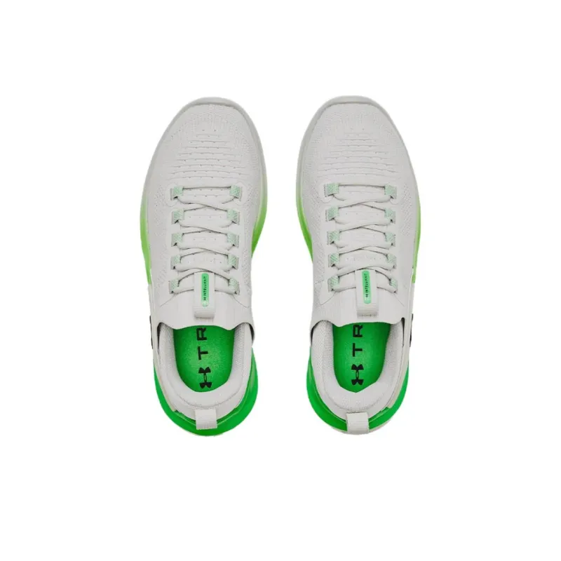 Under Armour Cushioning Anti Slip And Wear Resistant Low Top Training Shoes Men's White Green-3