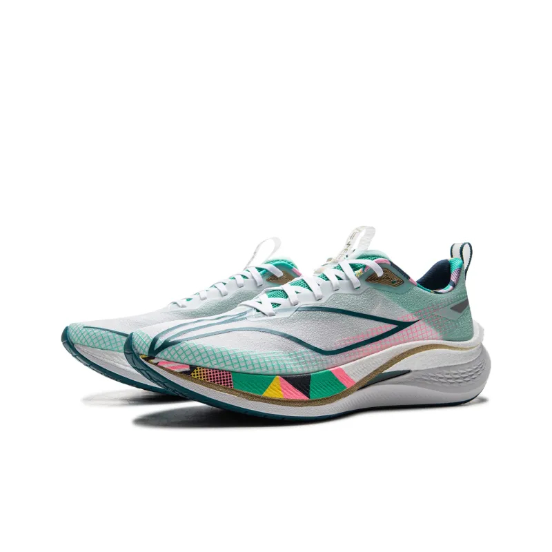 LiNing Red Hare 7 Pro Cushioned Slip-Resistant Low-Top Running Shoes Men's White Green-2