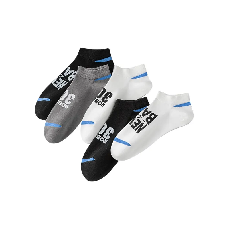 HANADASOX Ankle Socks Men's 5 Pack Mixed Color-0