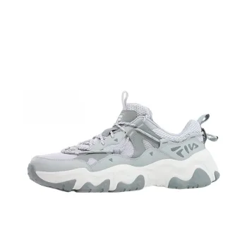 FILA FLUID 5 Anti Slip And Wear Resistant Height Increasing Low Top Casual Shoes Generation 5 Men's Gray White