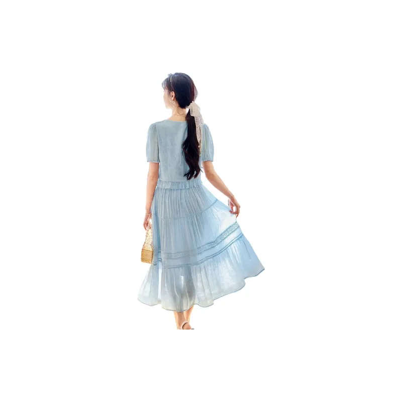 Like The Age Of Water Skirt Set Women's Blue-1