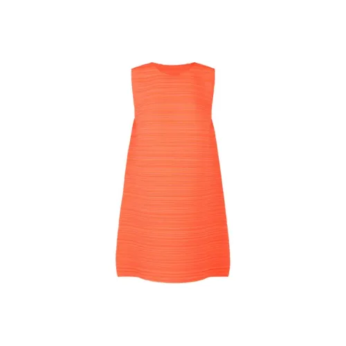 PLEATS PLEASE ISSEY MIYAKE Sleeveless Dresses Women's Orange