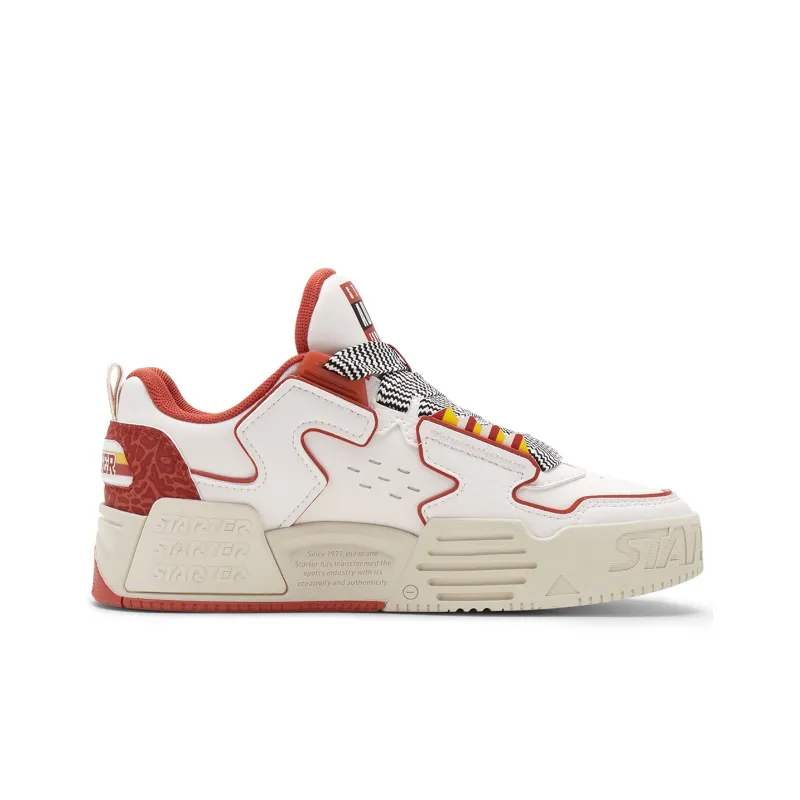 STARTER VOL2 Low Top Skateboard Shoes Men's White Red-1