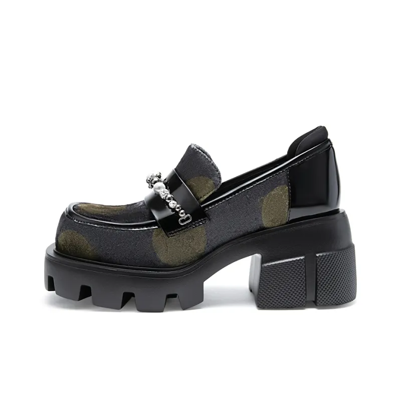 MIO Loafers Women's Black | Gray/Black Gold-6