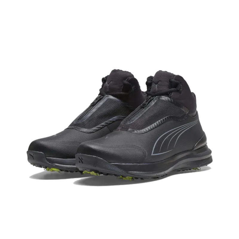 PUMA DRYLBL Anti Slip Wear Resistant Mid Top Golf Shoes Men's Black-2