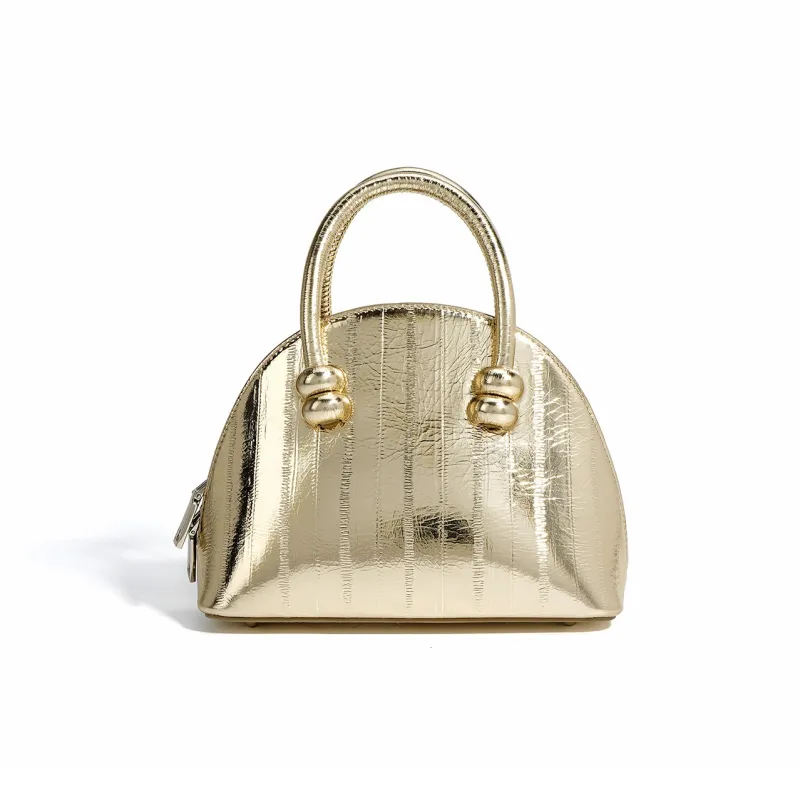 LARTIGENT Top Grain Cow Leather Dome Bag One Shoulder Handbag Women's Multicolor-6