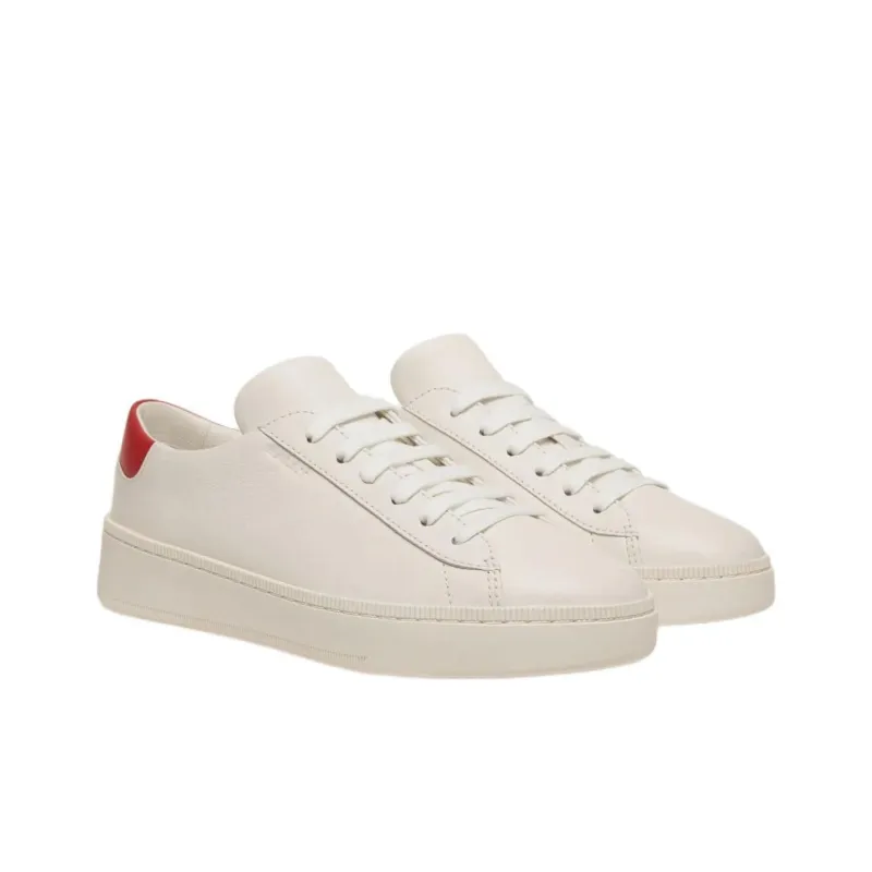 BALLY Raise Series Low Top Skateboard Shoes Women's White Red-2
