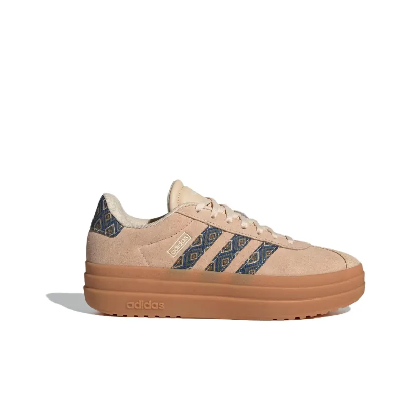 Adidas Vl Court Anti-Slip Wear-Resistant Low-Top Skateboard Shoes Women's Brown-1