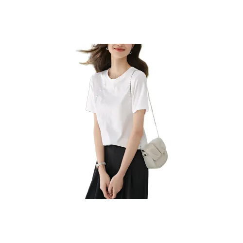 Mo Han Yi Mei T-Shirts Women's Pure White