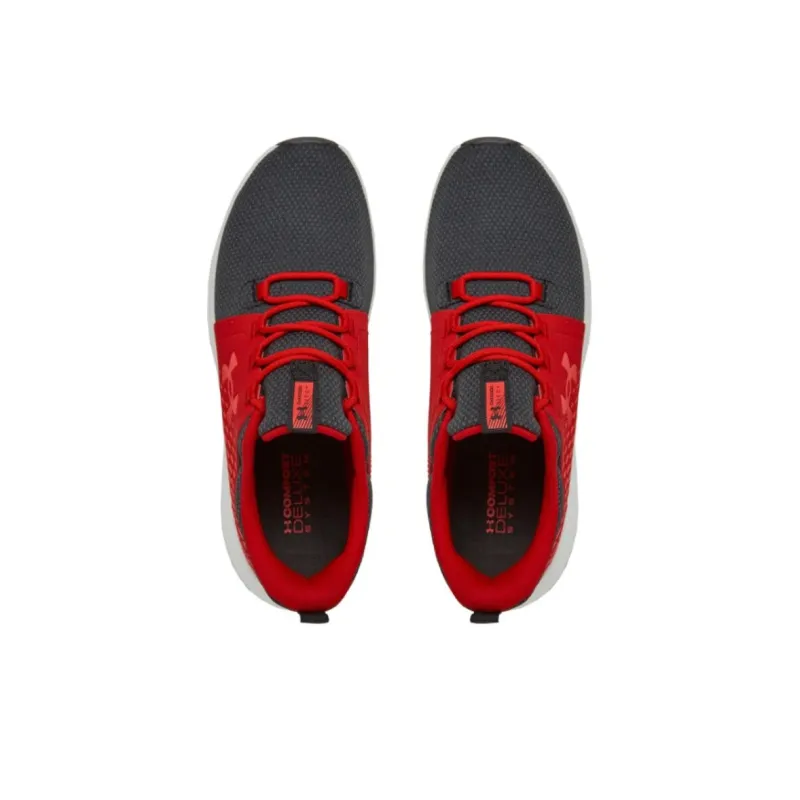 Under Armour Charged Decoy Cushioning Anti-Slip And Wear-Resistant Low-Top Casual Running Shoes Unisex Black Red-3
