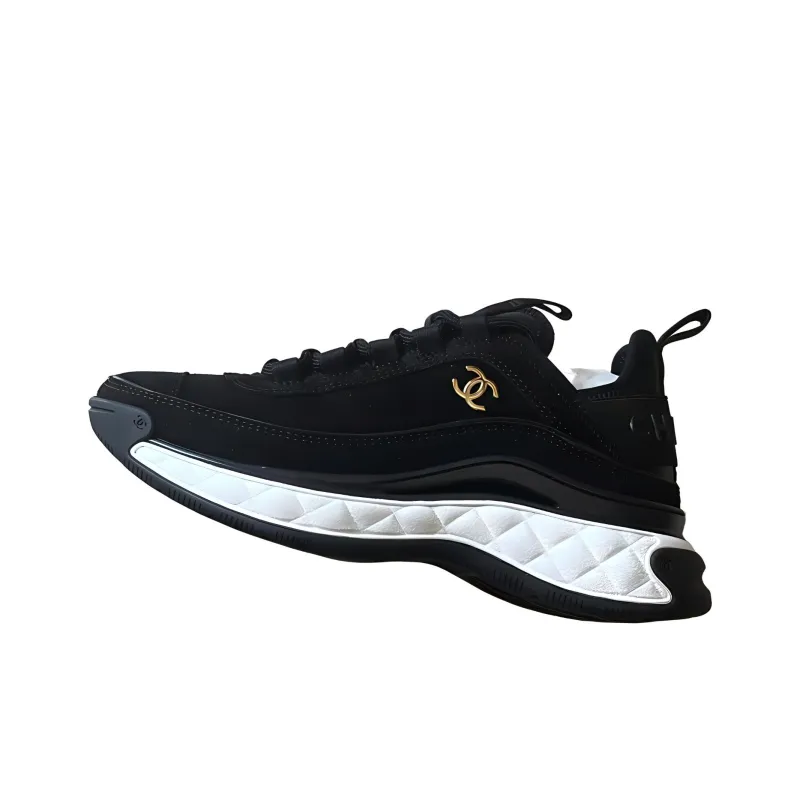 CHANEL Wear Resistant Low Top Casual Shoes Women's Black-2
