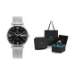 Silver Net Bag Black Dial