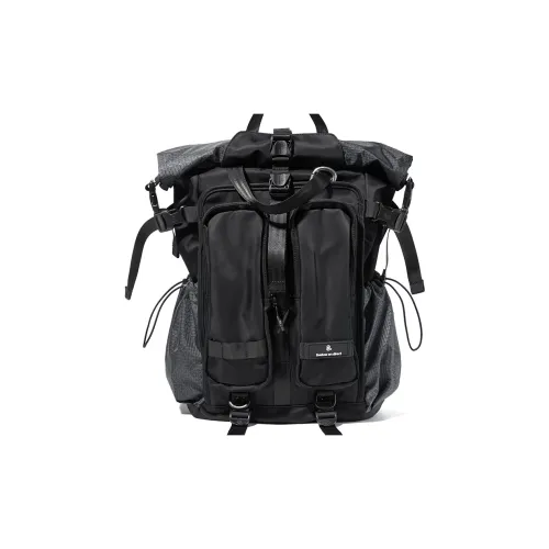 LIVEBOX EN DIRECT Nylon Fabric Backpack Large Size Men's Black