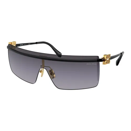 MIU MIU Acetate Square Sunglasses Women's Black