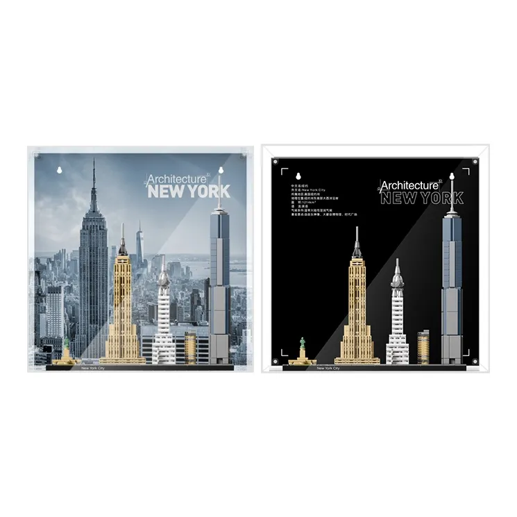 LIGHT YOUR BRICKS Compatibility Building Block Skyline Dual View Photo Frame Display Case Model Accessories-22