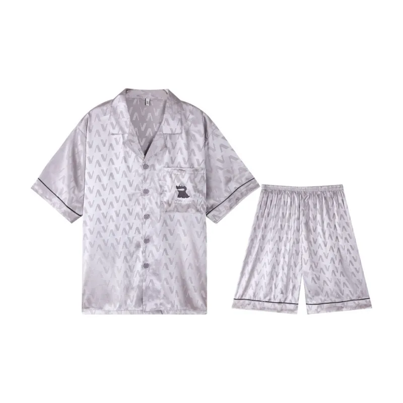 Qiao Ni Tong Pajama Set Men's Black-25